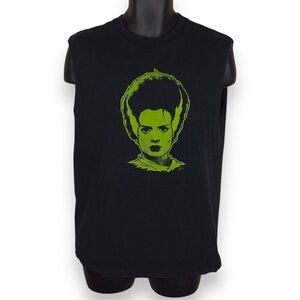 LARGE MENS BRIDE OF FRANKENSTEIN BLACK GREEN TSHIRT GOTH PSYCHOBILLY PUNK